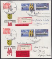 Mi-Nr. U4, 2 R- Eilboten- Belege, Versch. Sst "Leipziger Messe", Je Ankunft - Covers - Used