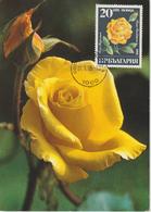 Bulgarie Carte Maximum Fleurs 1985 Roses 2931 - Lettres & Documents