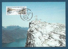 Grönland / Kalaallit Nunaat  1994  Mi.Nr. 246 , Inbetriebnahme Des Wasserkraftwerk - Maximum Card - 24. Marts 1994 - Cartes-Maximum (CM)