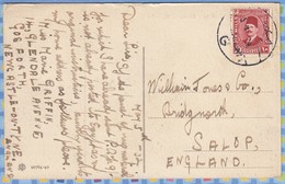 Egypt On Post Card England (Italian Post Card - (Padova Chiesa Di Santa Sofia) - 1936 1937 - ALEXANDRIA King Fuad - Covers & Documents