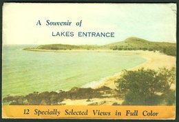 LAKES ENTRANCE Australia VIC " LEPORELLO 12 Color Views " ~1949 Postcard Size, Folded In Cover - Autres & Non Classés