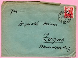 Letter - Postmark Pula, 1956. / Zagreb, 1956., Yugoslavia - Other & Unclassified