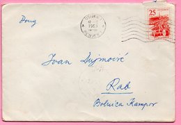 Letter - Postmark Osijek, 12.2.1963. / Rab, 13.2.1963., Yugoslavia - Otros & Sin Clasificación