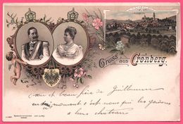 Litho - Royauté - Gruß - Gruss Aus Cronberg - Kronberg - Roi Et Reine - Ange - Edit. LAUTZ & JSENBECK - 1919 - Kronberg