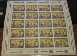 Aden - Qu'aiti State 1967 Astronauts Mi#141 B - Imperforated Mint Never Hinged Full Sheet Of 20 - Other & Unclassified