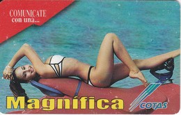 TARJETA DE BOLIVIA DE COTAS DE LA MODELO GEORGINA LEIGUE (MAGNIFICA) - Bolivien