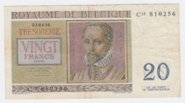 Belgium BELGIQUE 20 Francs 3-4- 1956 VF+ CRISP Banknote Pick 132b 132 B - Altri & Non Classificati