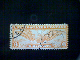 United States, Scott #C19, Used(o), 1934 Air Mail, Winged Globe, 6¢, Dull Orange - 1a. 1918-1940 Afgestempeld