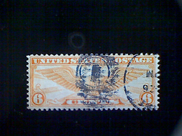 United States, Scott #C19, Used(o), 1934 Air Mail, Winged Globe, 6¢, Dull Orange - 1a. 1918-1940 Gebraucht