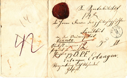 824/30 - Lettre Précurseur De PRUSSE - BERLIN Vers ERLANGEN Franco - Sceau De Cire GJ - Briefe U. Dokumente
