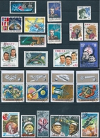 0715 Vietnam Russia USSR Cuba Mongolia Haiti Germany DDR Space Satellite Woman 23 Different Stamps Used Lot#71 - Sammlungen