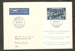 SWITZERLAND1945: Michel Block11 On Cover To New York  Cat.Value 380Euros($420+) - Other & Unclassified