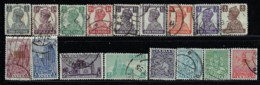 INDIA 1941-1948 SCOTT 168...176,207...215 CANCELLED CATALOG VALUE US $4.40 - Collections, Lots & Series
