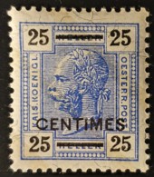 AUSTRIAN POST IN CRETA 1904 - MNH - ANK 10 - 25 Centimes - Lackstreifen - Unused Stamps