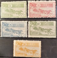 ROMANIA 1903 - MLH - Sc# 160, 161, 163, 164, 165 - Unused Stamps