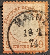 DEUTSCHES REICH 1872 - MAINZ Cancel - Mi 27 - Grosses Brustschild - 9kr - Gebraucht
