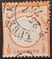 DEUTSCHES REICH 1872 - LÜBECK Cancel - Mi 3 - Kleines Brustschild 1/2g - Used Stamps