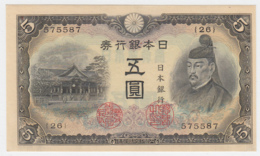 JAPAN 5 Yen 1943 XF++ Pick 50a 50 A - Japon
