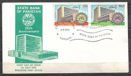 PAKISTAN FDC 1973 25TH ANNIVERSARY OF STATE BANK OF PAKISTAN - Pakistan