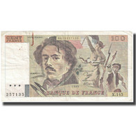 France, 100 Francs, Delacroix, 1989, 1989, TB+, Fayette:69.13b, KM:154d - 100 F 1978-1995 ''Delacroix''