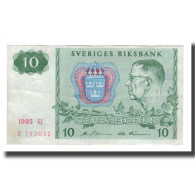Billet, Suède, 10 Kronor, 1963-1990, 1985, KM:52d, SUP - Zweden