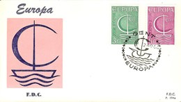 BELGIQUE FDC Des Timbres N°1389/1390 (EUROPA 1966) - 1966