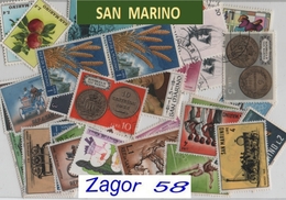 SAN  MARINO  -  100  DIFFERENTI  SOLO  COMMEMORATIVI  -   NUOVI  / USATI  - - Colecciones & Series