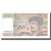 France, 20 Francs, Debussy, 1993, 1993, SPL, Fayette:66bis.5, KM:151h - 20 F 1980-1997 ''Debussy''