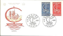 FRANCE FDC Des Timbres N°1490/1491 (EUROPA 1966) (PARIS) - 1966