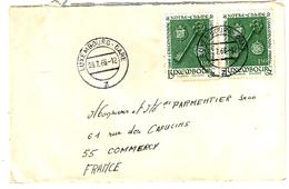 LUXEMBOURG GARE Lettre Destination France Commercy Meuse 1,50 F Vert Clef Tricentenaire Notre Dame Yv 680 Ob 9 7 1966 - Lettres & Documents