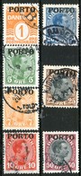 Denmark,1921,postage Due-porto,Mi#P1+2/7,Y&T#T1/T7,cancel,as Scan - Port Dû (Taxe)