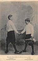 Thème   Escrime.    Nantes   44   Concours Interscolaire  1907. Deux Jeunes Champions    (voir Scan) - Fencing