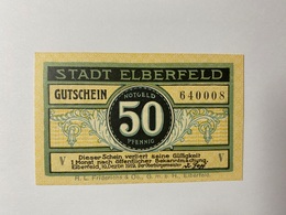 Allemagne Notgeld Elberfeld 50 Pfennig - Collections