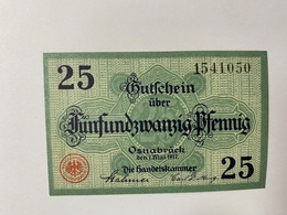 Allemagne Notgeld Osnabruck 25 Pfennig - Collections