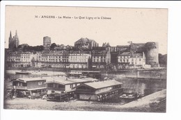 36 - ANGERS - La Maine - Le Quai Ligny Et Le Château - Angers