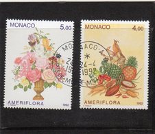 Monaco :année 1992 (exposition Ameriflora) N°1830** ,1831** - Gebruikt