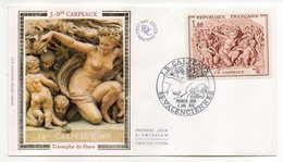 FDC Soie - -1970 -- J-Bpte  CARPEAUX---Triomphe De Flore..........cachet  VALENCIENNES - 59 - 1970-1979