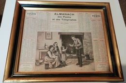 CALENDRIER DANS CADRE __ANNEE 1920 - Tamaño Grande : 1901-20