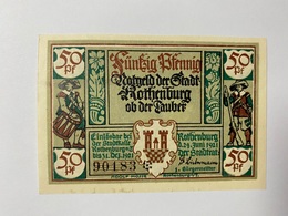 Allemagne Notgeld Rothenburg 50 Pfennig - Collections