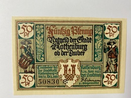 Allemagne Notgeld Rothenburg 50 Pfennig - Collections