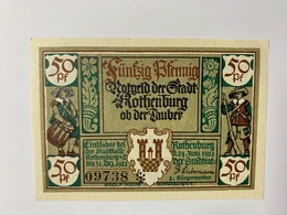 Allemagne Notgeld Rothenburg 50 Pfennig - Collections