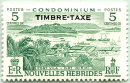 N° Y&T 26 - Timbre Colonies Fses (1953) ( * * ) - Nouvelles-Hébrides - Port Vila - Îlot Iririki - Segnatasse