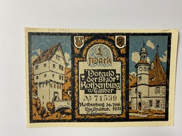 Allemagne Notgeld Rothenburg 1 Mark - Collections