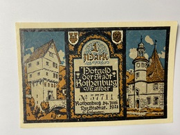 Allemagne Notgeld Rothenburg 1 Mark - Collections