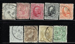 LUXEMBOURG 1882,1891 SCOTT 48,52,60-62,70-73 CANCELLED CATALOGUE VALUE US$4.40 - 1882 Alegorias