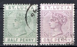 SAINTE LUCIE - (Colonie Britannique) - 1883-86 - N° 25 Et 26 - (Lot De 2 Valeurs Différentes) - (Victoria) - St.Lucia (...-1978)