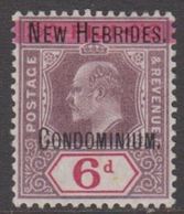 1908. NEW HEBRIDES.  CONDOMINIUM  6 D  (Michel 5) - JF318338 - Nuovi