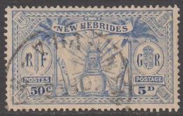 1925. NEW HEBRIDES.  British Issue.  5 D - 50 C  (Michel 81) - JF318343 - Gebraucht