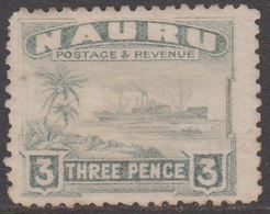 1916. NAURU.  Steamer. THREE PENCE. (MICHEL 20 I) - JF318363 - Nauru