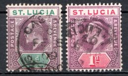 SAINTE LUCIE - (Colonie Britannique) - 1902-03 - N° 41 Et 42 - (Lot De 2 Valeurs Différentes) - (Edouard VII) - St.Lucia (...-1978)